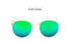 Image of Round Sunglasses Women Classic Rose Gold Fashion Brand