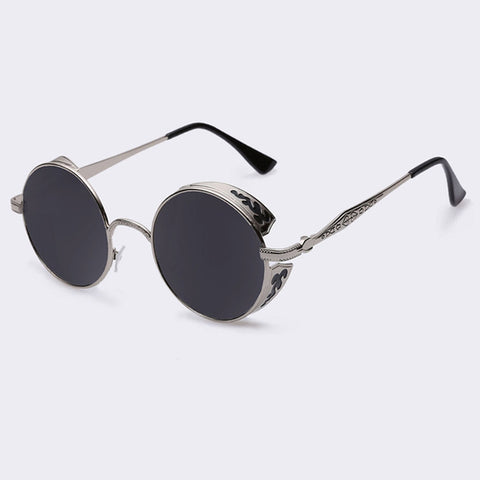 AOFLY Steampunk Vintage Sunglass Fashion round sunglasses women