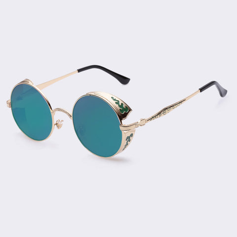 AOFLY Steampunk Vintage Sunglass Fashion round sunglasses women