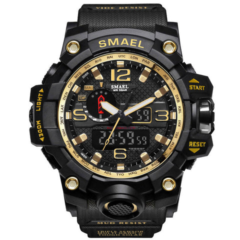 Men Military Watch 50m Waterproof Wristwatch LED