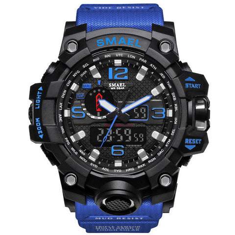 Men Military Watch 50m Waterproof Wristwatch LED