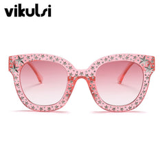 2018 Luxury Italian Brand Sunglasses Women Crystal