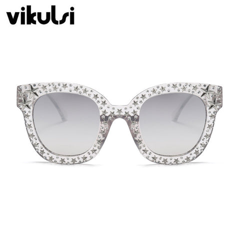 2018 Luxury Italian Brand Sunglasses Women Crystal