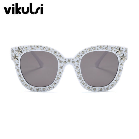 2018 Luxury Italian Brand Sunglasses Women Crystal