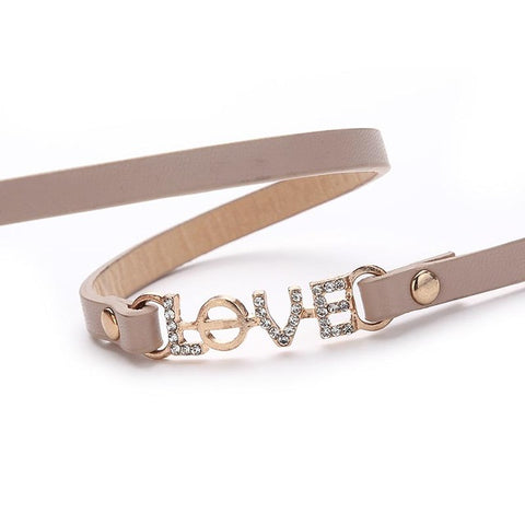 ZG New Fashion Gold Love Charm Infinity Bracelets Black Leather