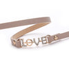 Image of ZG New Fashion Gold Love Charm Infinity Bracelets Black Leather