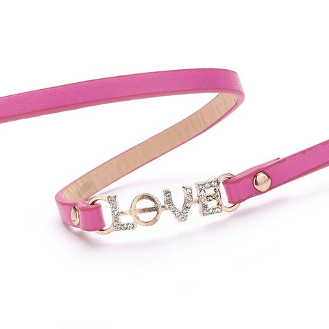 ZG New Fashion Gold Love Charm Infinity Bracelets Black Leather