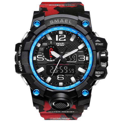 Men Military Watch 50m Waterproof Wristwatch LED