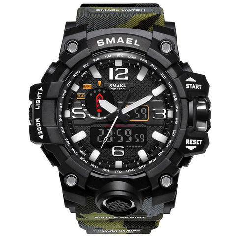 Men Military Watch 50m Waterproof Wristwatch LED