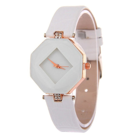 Luxury Women Watches Gem Cut Geometry