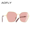 Image of AOFLY BRAND DESIGN Sunglasses Women Metal Frame Hollow