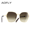 Image of AOFLY BRAND DESIGN Sunglasses Women Metal Frame Hollow