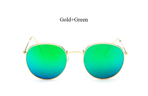 Round Sunglasses Women Classic Rose Gold Fashion Brand