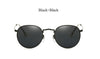 Image of Round Sunglasses Women Classic Rose Gold Fashion Brand