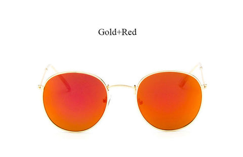 Round Sunglasses Women Classic Rose Gold Fashion Brand