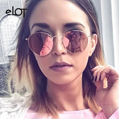 ELOT  Fashion Brand Designer Classic Small Round Sunglasses Men Women