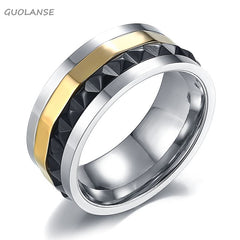 GUOLANSE stainless steel ring for men brand jewelry